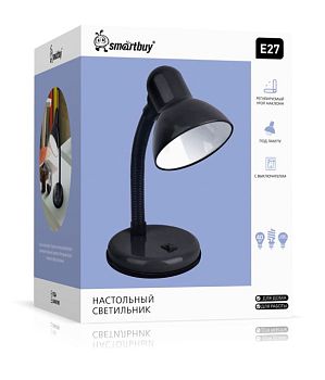 Светильник настольный Smartbuy E27 на основании черный