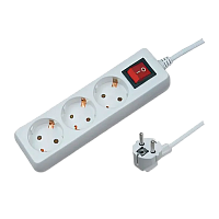 Удлинитель Прогресс Standard 3р.С/З 16A 5.0м с выкл. 3x1мм² белый (1/20)