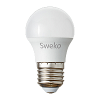 Лампа светодиодная Sweko G45 E27 7W 4000К 230V шар (1/5/100)