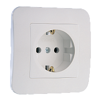 Розетка Makel Lillium Natural 1гн. 16A С/З белый 55028 (1/12)