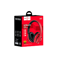 Наушники полноразмерные HOCO W28 bluetooth 5.0 с микр. microSD красный (1/30)