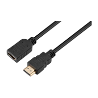Кабель GoPower удлинитель HDMI 2.0 (m)-HDMI (f) 0.5м ПВХ черный Premium Zip-Lock c подвесом (1/250)