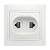 Розетка Smartbuy RJ-45+Phone 1 местная белая "Венера"