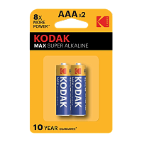 Батарейка Kodak MAX LR03 AAA BL2 Alkaline 1.5V (2/20/100/19800)