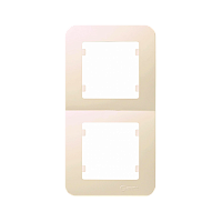 Рамка Makel Lillium 2пост. вертикальная кремовый 71232 (1/25)
