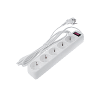 Сетевой фильтр Smartbuy SBSP 5р.С/З 10A 5.0м с выкл. белый (1/35)