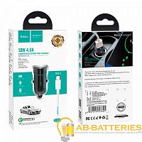 Автомобильное З/У HOCO Z32A 1USB Type-C (m) 3.0A QC3.0 черный (1/14/140)  | Ab-Batteries | Элементы питания и аксессуары для сотовых оптом