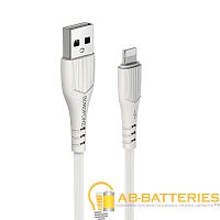 Кабель Borofone BX37 USB (m)-Lightning (m) 1.0м 2.4A ПВХ белый (1/360)