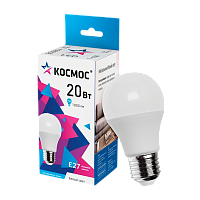 Лампа светодиодная Космос A60 E27 20W 4500К 200-240V груша матовая (1/10/80)