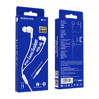 Наушники внутриканальные Borofone BM37 с микр. белый (1/76/304)