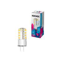 Лампа светодиодная Космос G4 3W 4500К 220V капсула прозрачная (1/100/1000)