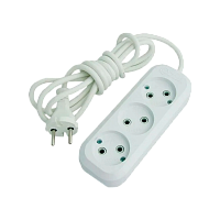 Удлинитель Makel 3р.Б/З 5.0м белый MGP124 (1/12)