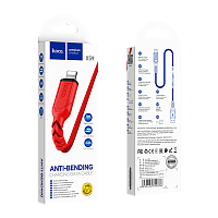 Кабель HOCO X59 USB (m)-Lightning (m) 1м 2.4A нейлон красный (1/30/300)