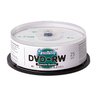Диск DVD-RW Smartbuy 4.7GB 4x 25шт. cake box
