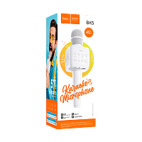 Микрофон HOCO BK5 динамический 72 дБ bluetooth 5.0 microSD белый (1/30)