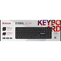 Клавиатура проводная Defender HB-559 RU Symbol классическая USB 1.8м черный (1/20) 