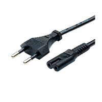 Кабель питания Atcom AT16134 евровилка-2-pin 1.8м ПВХ черный (1/25/200)