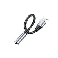 Переходник AUX Borofone BV16 Jack 3.5mm (f)-Type-C (m) 0.1м нейлон черный (1/70/280)