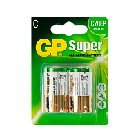 Батарейка GP Super LR14 C BL2 Alkaline 1.5V (2/20/160) R 