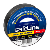 Изолента Safeline 19мм*20м ПВХ черный (10/200)