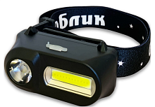 Фонарь налобный Облик 2082 2х3W от аккумулятора черный