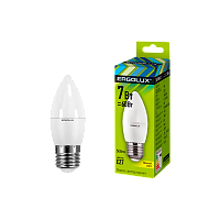 Лампа светодиодная Ergolux C35 E27 7W 3000К 172-265V свеча (1/10/100)