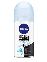 Дезодорант женский Nivea Невидимая защита для черного и белого PURE роликовый 50мл (1/30)