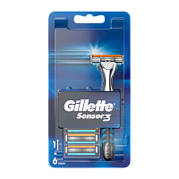 Бритва Gillette "Sensor3" 3 лезвия 6 кассет 