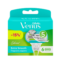 Сменные кассеты Gillette "Venus EMBRACE Extra Smooth" 5 лезвий 6шт. (цена за 1 шт) RUS (6/60) 