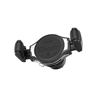 Держатель автомобильный HOCO S1 в воздуховод бесп. зарядка Qi серый (1/54)