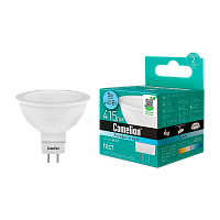 Лампа светодиодная Camelion MR16 GU5.3 5W 4500К 170-265V софит матовая (1/5/100)