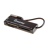 Картридер Smartbuy 717 USB2.0 SD/microSD/MS/M2 черный (1/5)