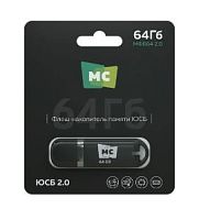 Флеш-накопитель MORE CHOICE МФБ64 2.0 64GB USB2.0 пластик черный 