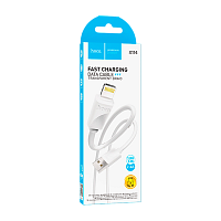 Кабель HOCO X114 USB (m)-Lightning (m) 1м 2.4A ПВХ белый (1/31/310)