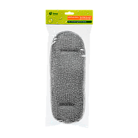 Мочалка для тела Банные штучки "Мужская" 37см x 13см двусторонняя черный серый (1/30)