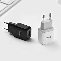 Сетевое З/У HOCO C22A 1USB 2.1A с кабелем Lightning белый (1/41/246)