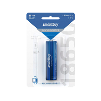 Аккумулятор Li-ion Smartbuy 18650 BL1 2200mAh без защиты (1/10/100)