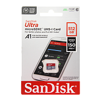 Карта памяти microSD SanDisk ULTRA 512GB Class10 A1 UHS-I (U1) 120 МБ/сек CN (Китай) без адаптера (1