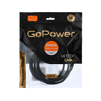 Кабель GoPower Ultra High Speed HDMI (m)-HDMI (m) 2м нейлон ver.2.1 8K 60Hz серый Premium Zip-Lock c