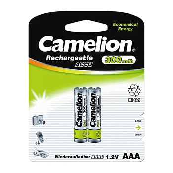 Аккумулятор бытовой Camelion HR03 AAA BL2 Ni-Cd 300mAh (2/24/480)