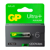 Батарейка GP ULTRA PLUS G-tech LR6 AA BL6 Alkaline 1.5V (6/96/768) 