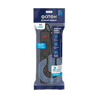 Сетевой фильтр Фотон SP 10-25ES 5р.С/З 10A 2.0м 3х0.75мм² с выкл. черный (1/20)