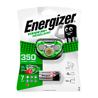 Фонарь налобный Energizer Vision HD+ 3LED от батареек 3 режима зеленый