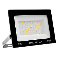Прожектор светодиодный Ultraflash UFD004 70W 230V 6500К черный (1/10)