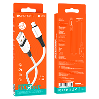 Кабель Borofone BX79 USB (m)-microUSB (m) 1м 2.4A силикон белый (1/360)