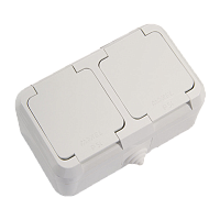 Розетка накладная Makel Nemli Yer 2гн. со шторкой кремовый 18354 (1/6)