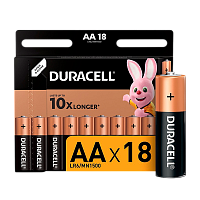 Батарейка Duracell Basic LR6 AA BL18 Alkaline 1.5V (18/180/27360)