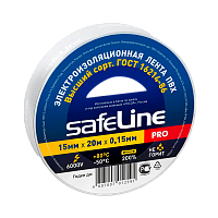 Изолента Safeline 15мм*20м ПВХ белый (10/200)