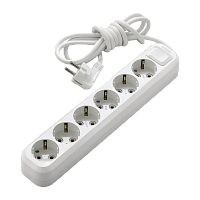 Удлинитель Makel 6р.С/З 16A 2.0м 2x1мм² IP20 белый MGP182 (1/12)