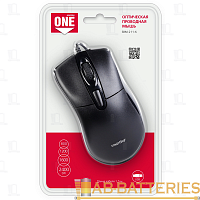 Мышь проводная Smartbuy 211 ONE классическая USB черный (1/40) 